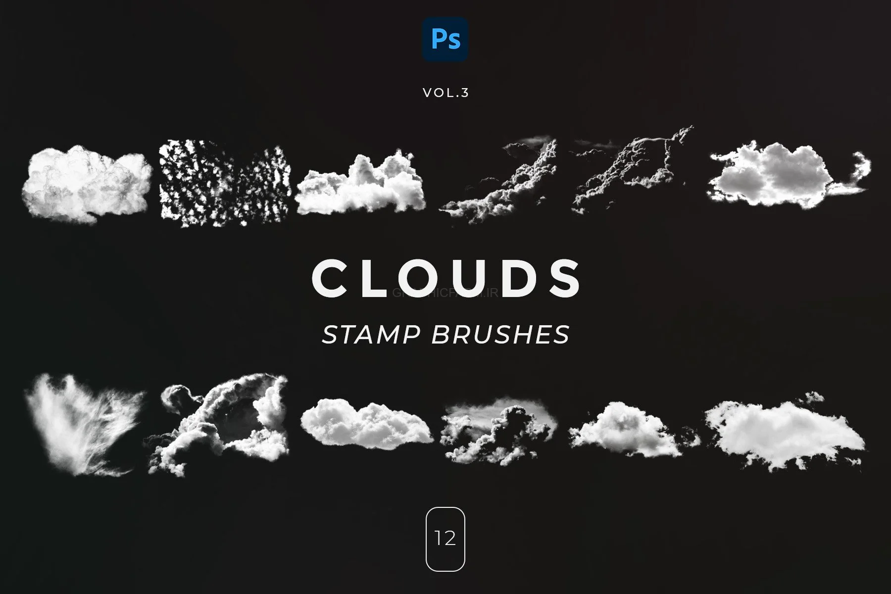 Clouds Stamp Brushes Vol.3