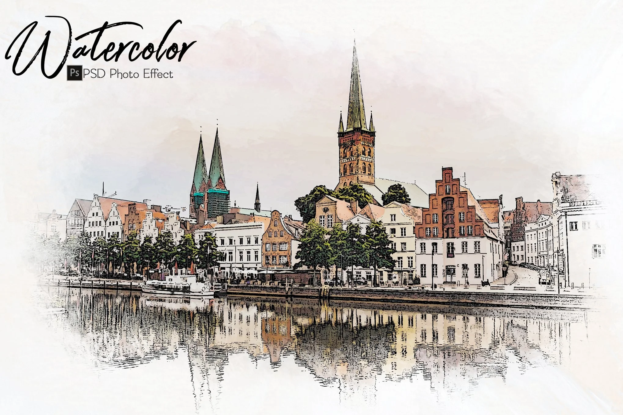 Watercolor Pint Photoshop Action