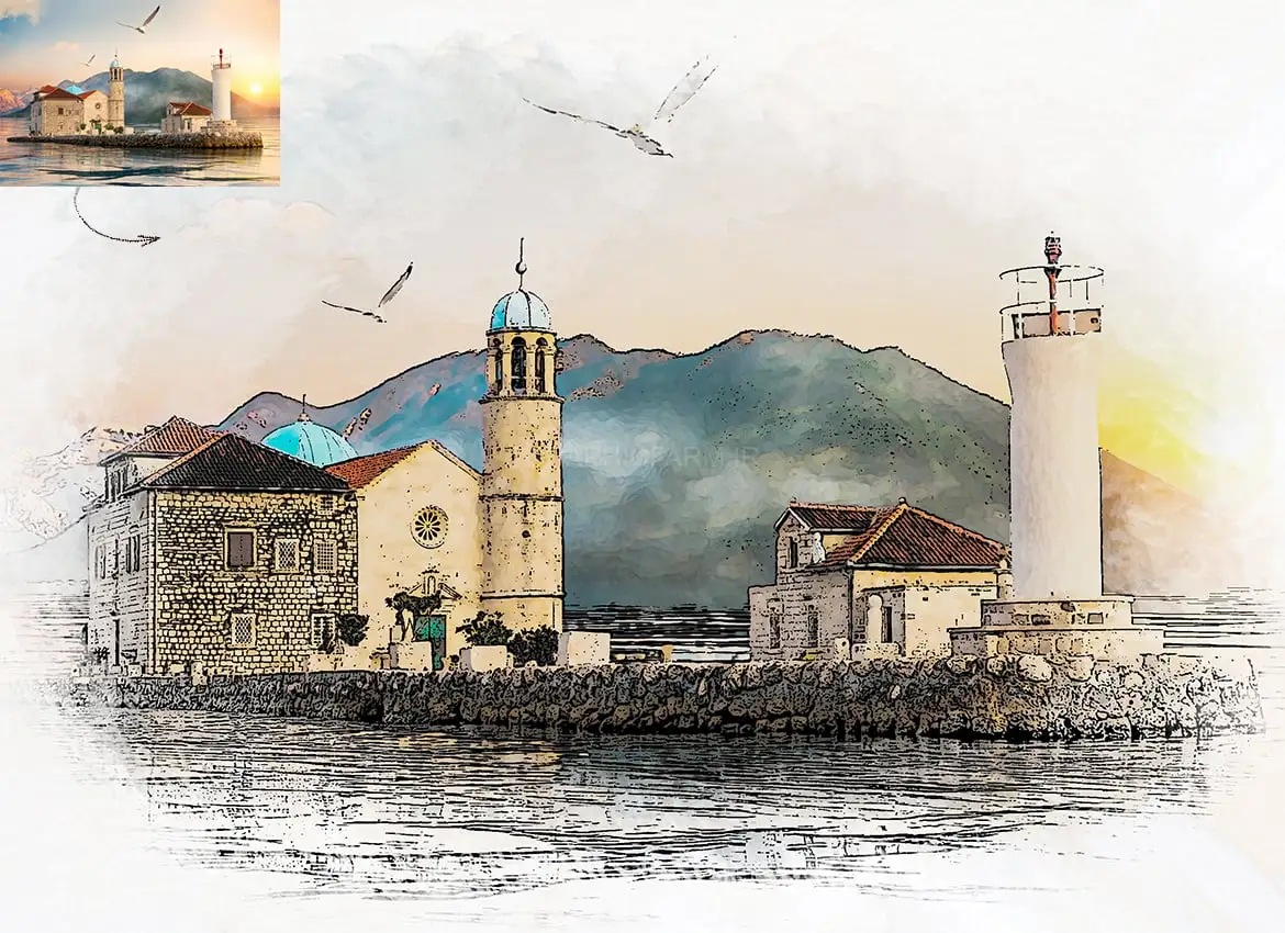 Watercolor Pint Photoshop Action