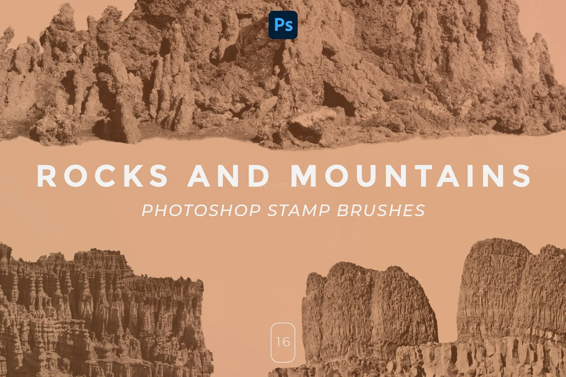 Rocks And Mountains Stamp Brushes