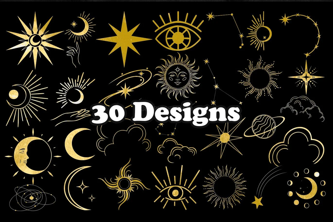 Stars & Moon Stamp Brushes