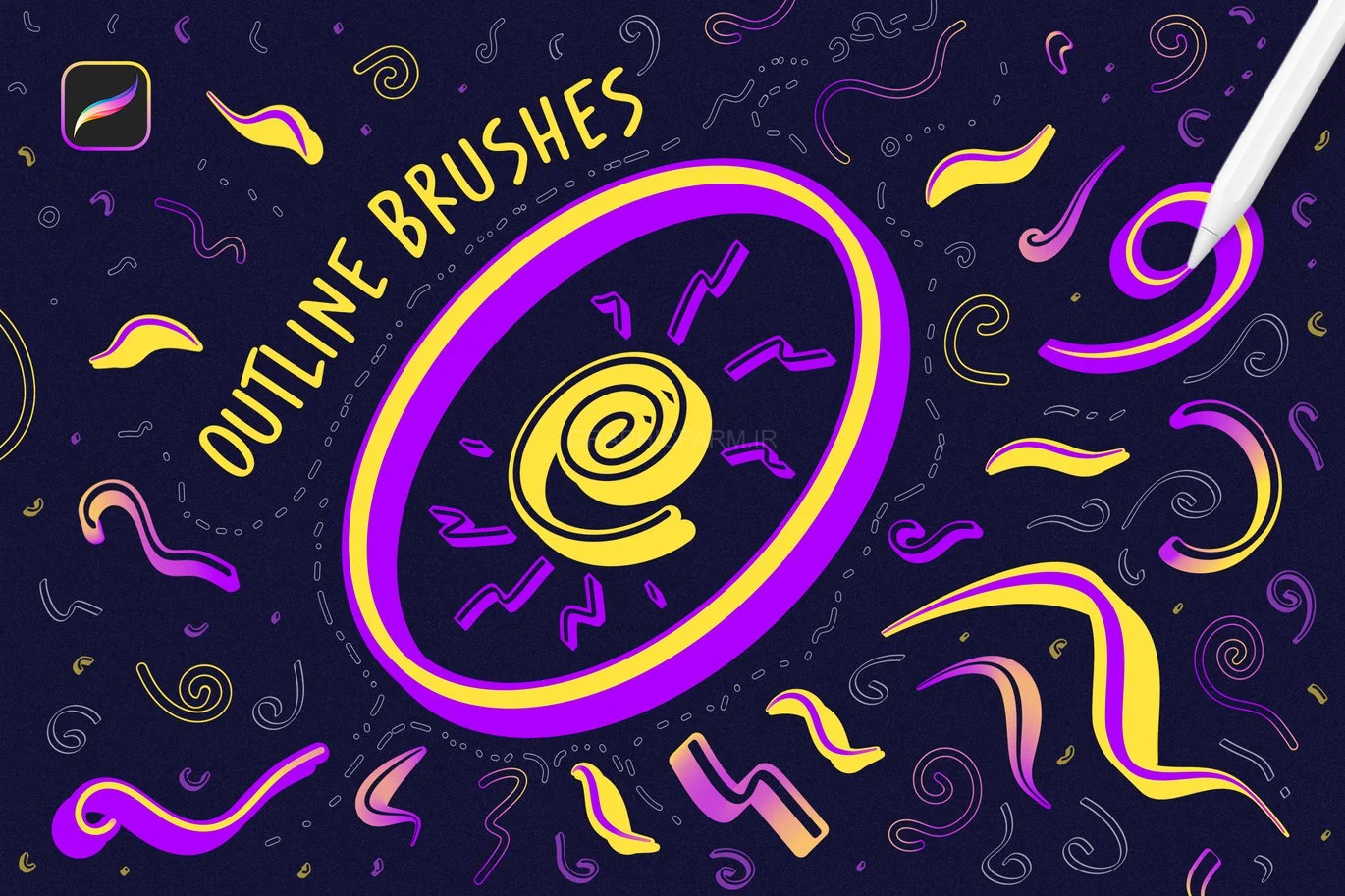 Outline Procreate Brushes