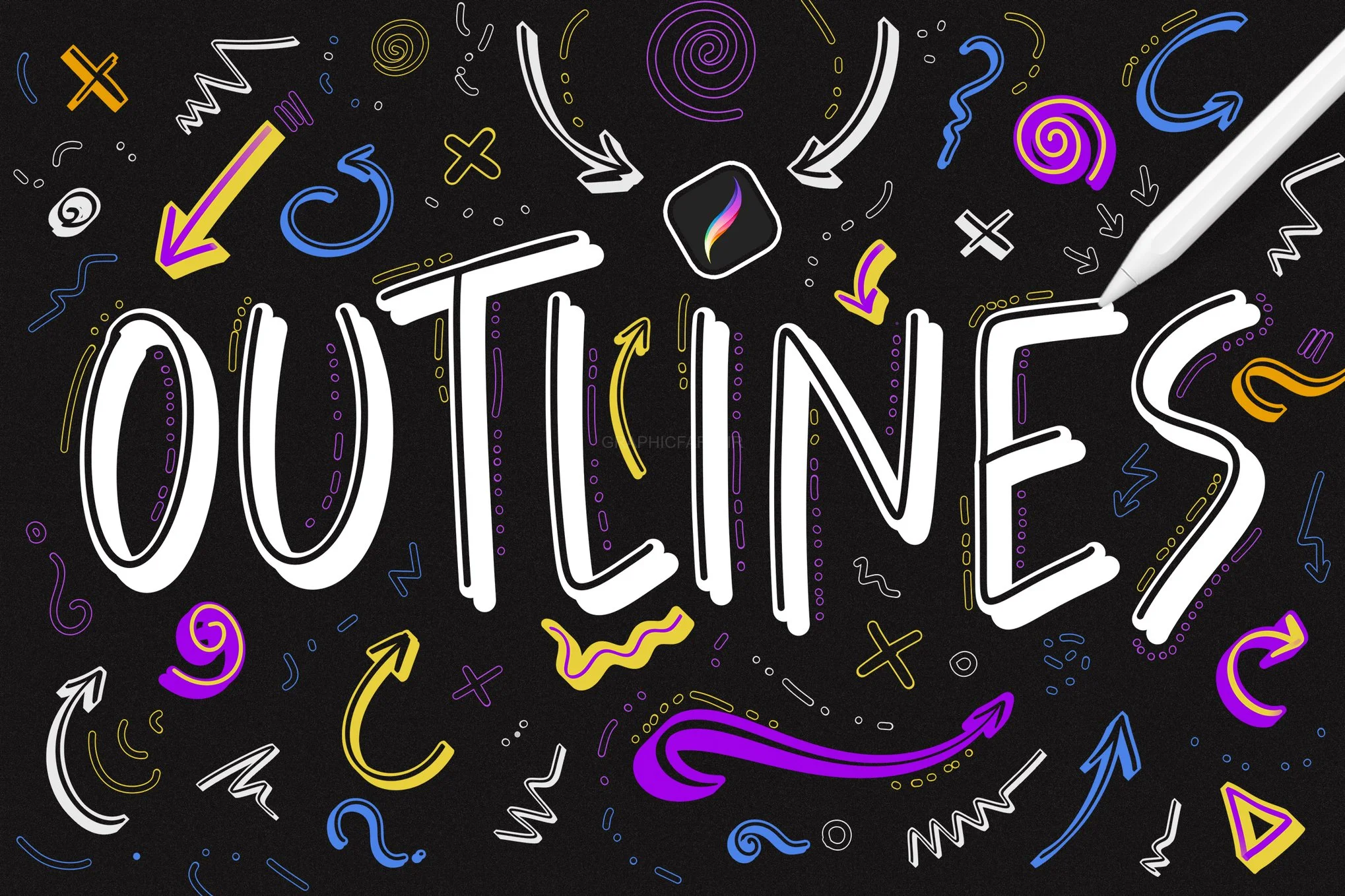 Outline Procreate Brushes