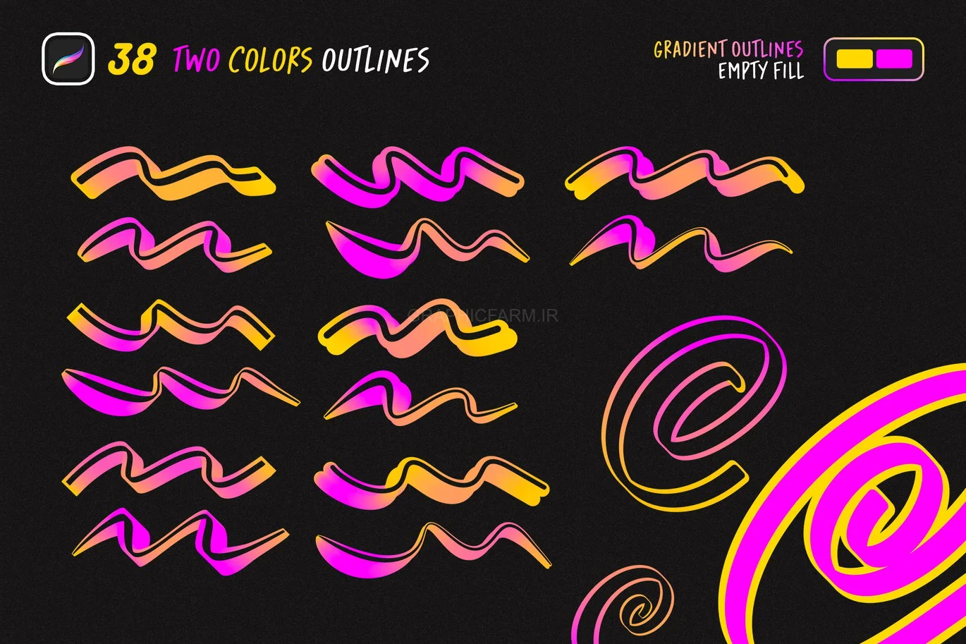 Outline Procreate Brushes