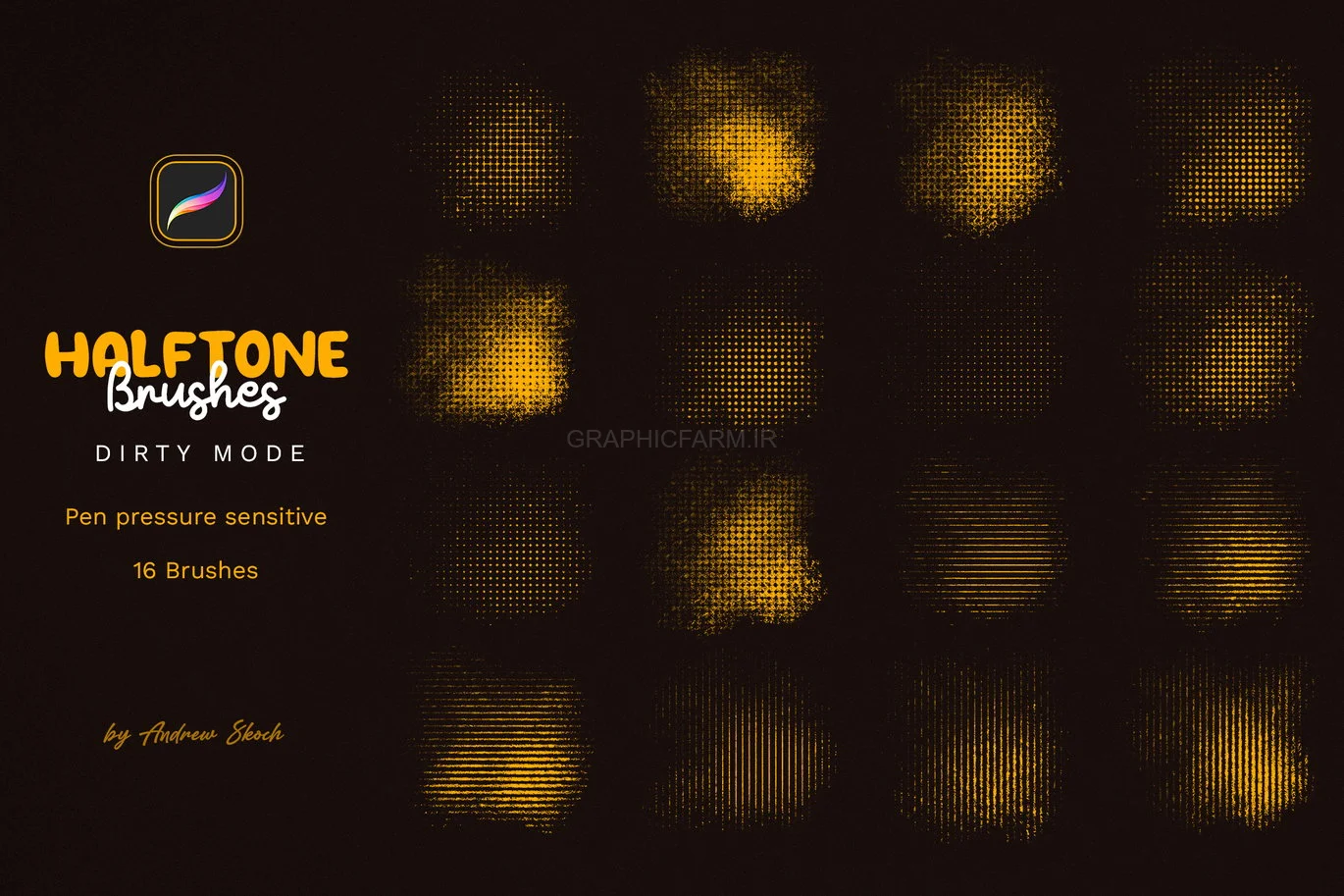 Halftone Procreate Brushes