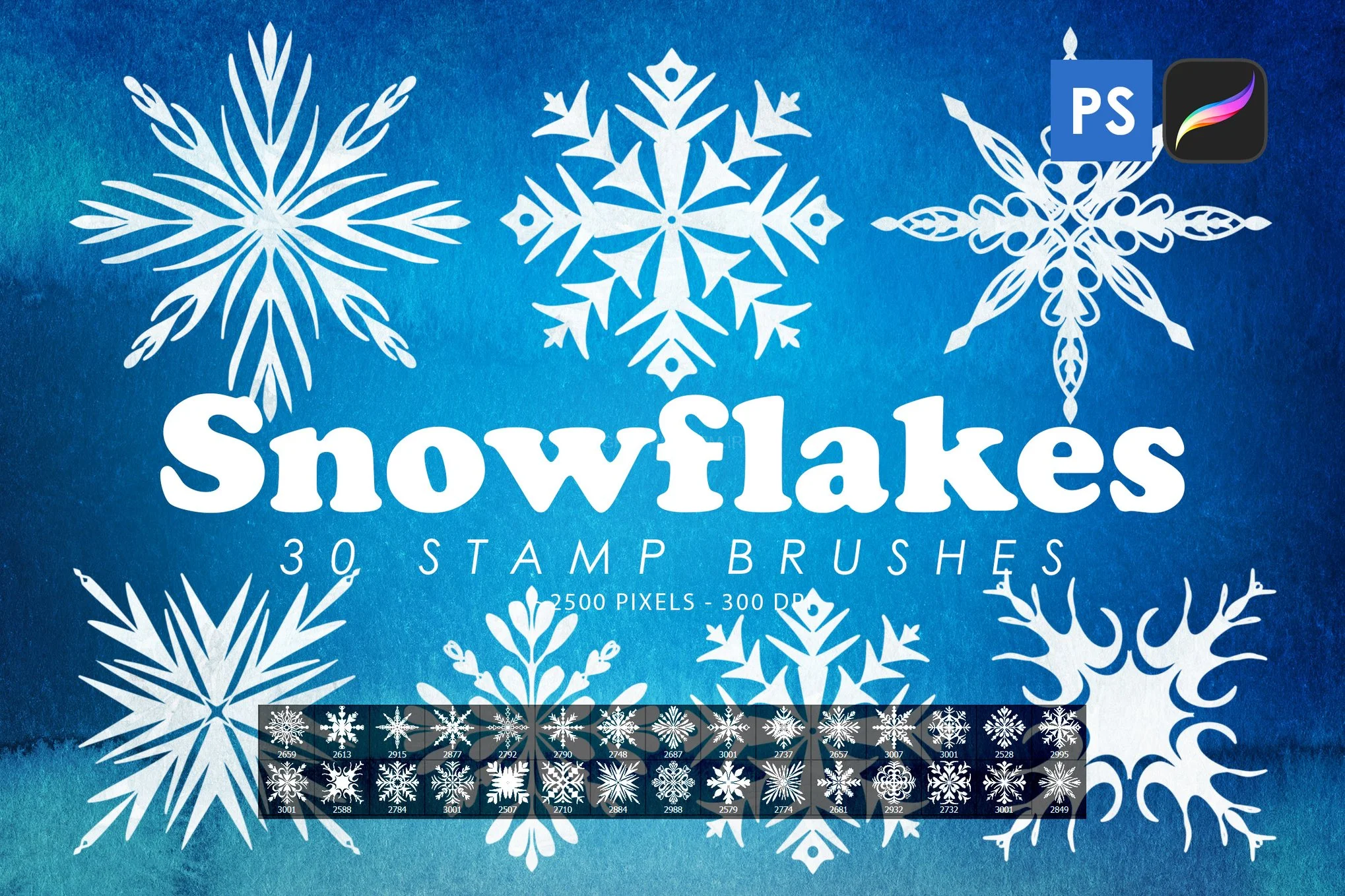 Snowflakes Stamp Brushes