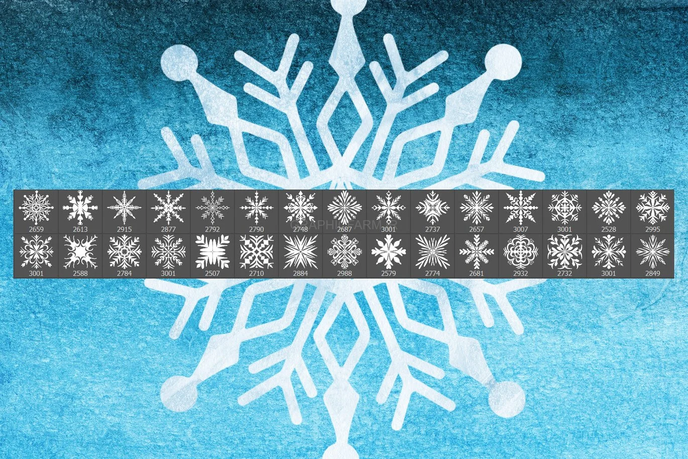 Snowflakes Stamp Brushes