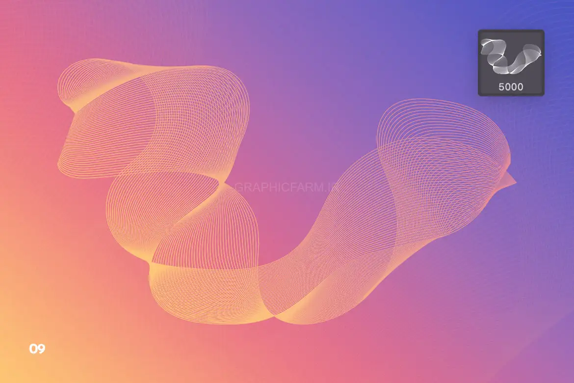 Grid Wave Objects Photoshop Brushes