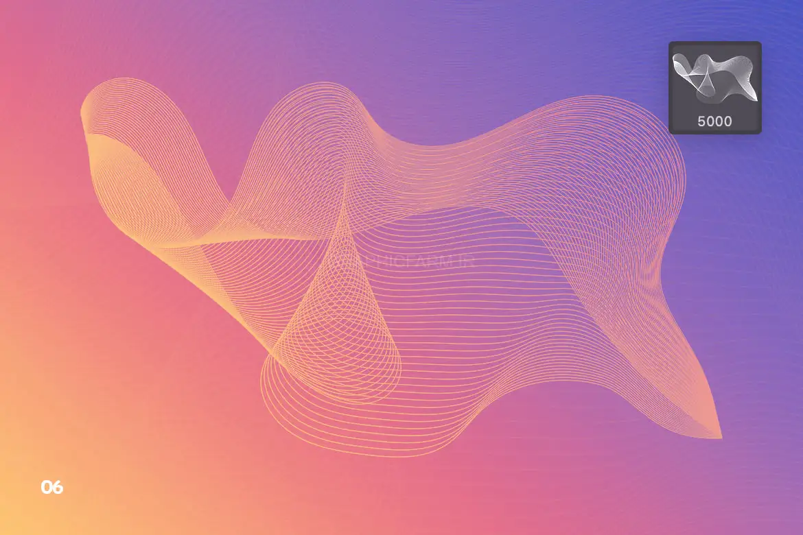 Grid Wave Objects Photoshop Brushes