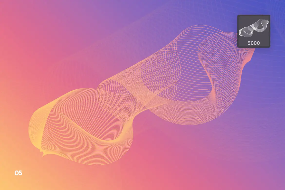 Grid Wave Objects Photoshop Brushes