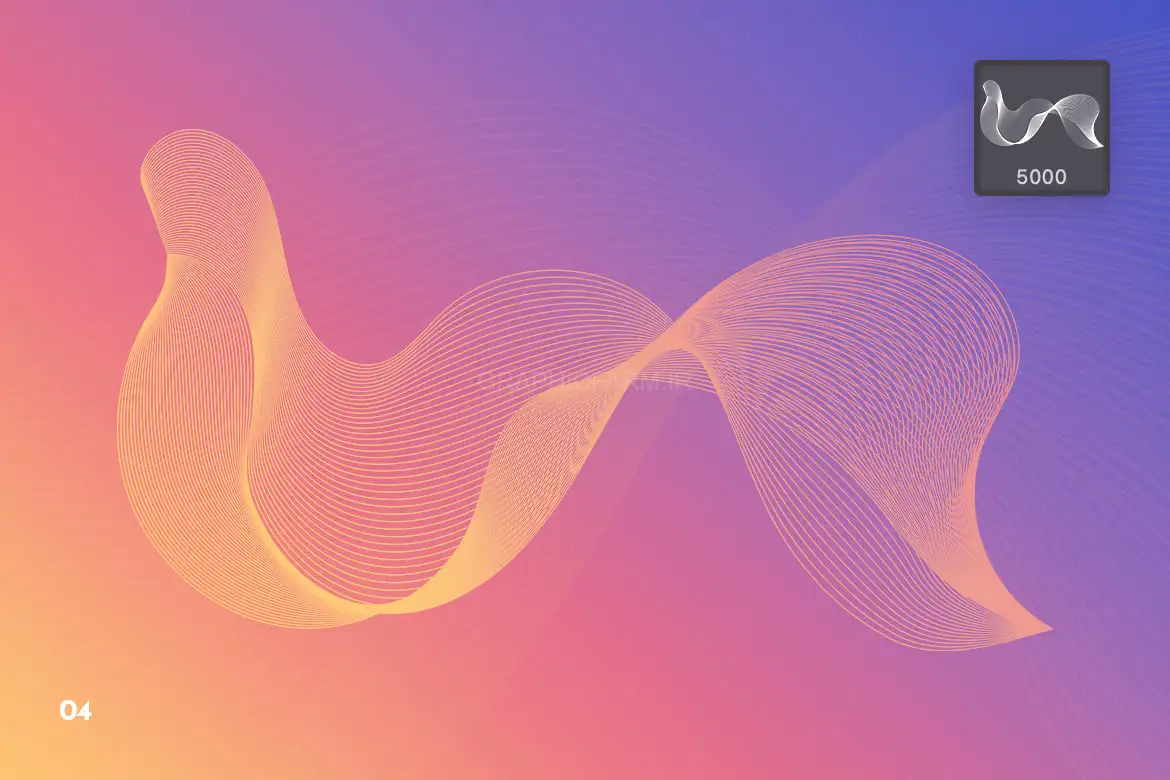 Grid Wave Objects Photoshop Brushes