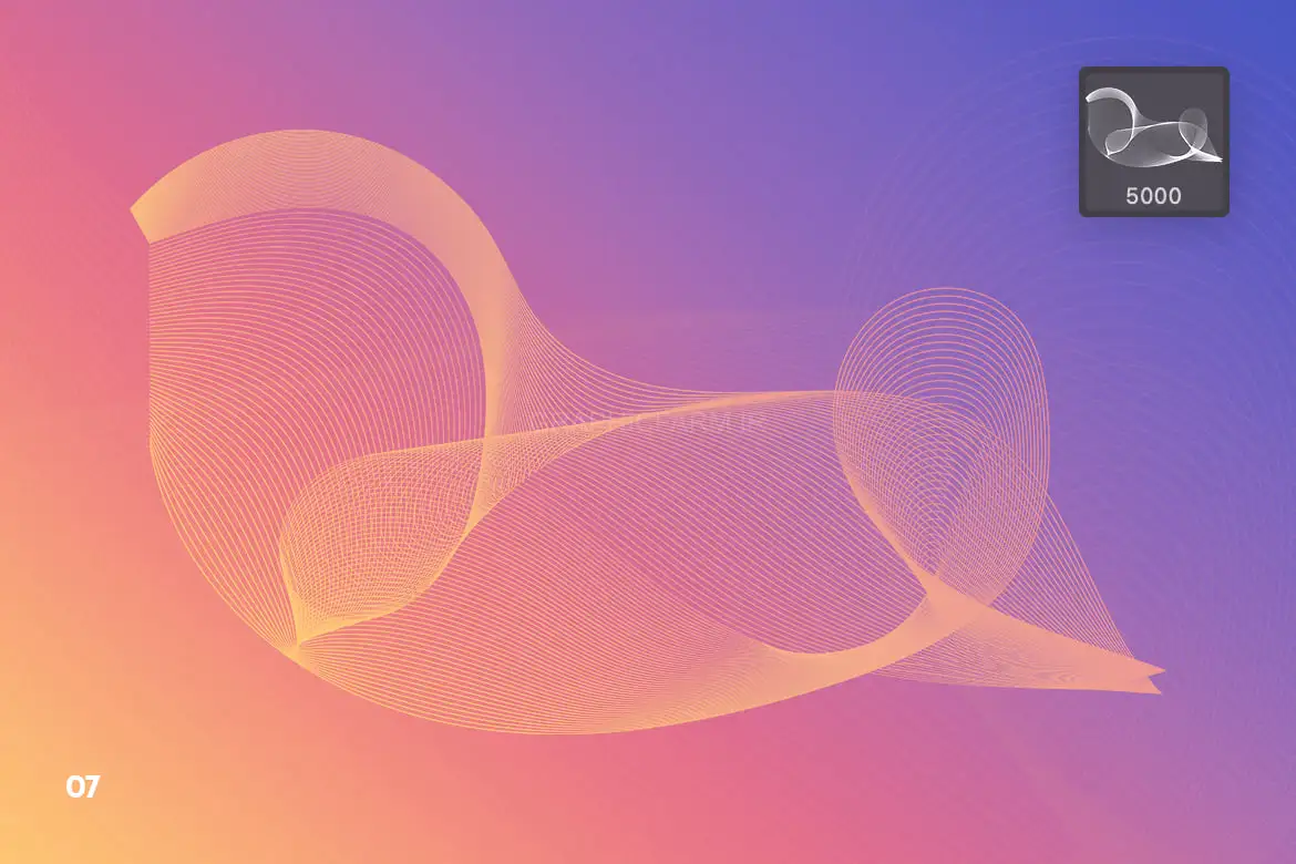 Grid Wave Objects Photoshop Brushes