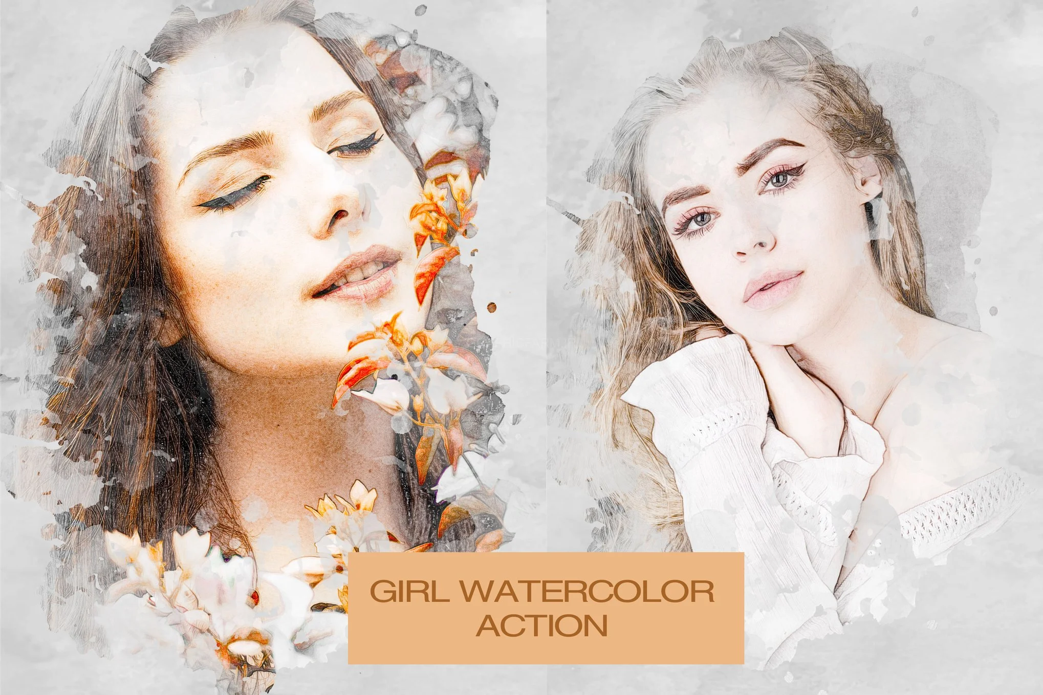 Girl Watercolor Action