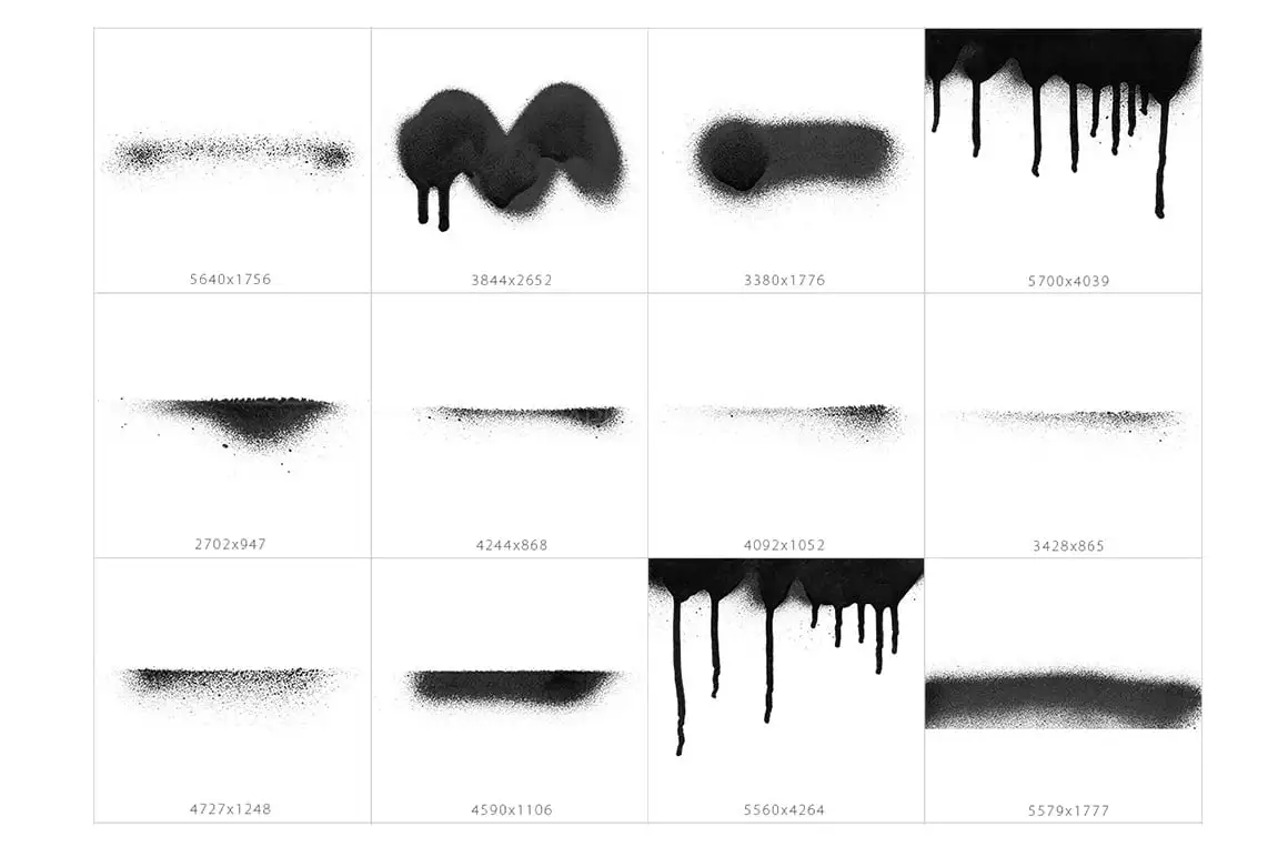 69 Stroke Spray Photoshop Stamp Brushes