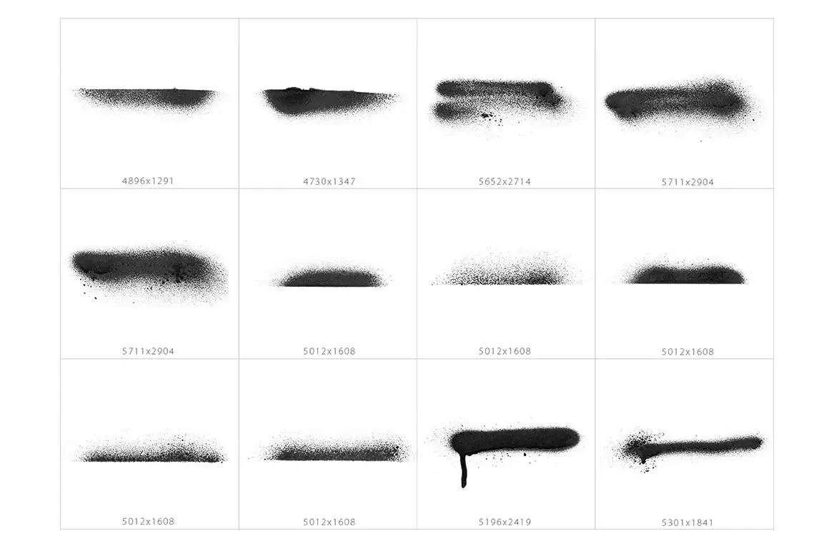69 Stroke Spray Photoshop Stamp Brushes