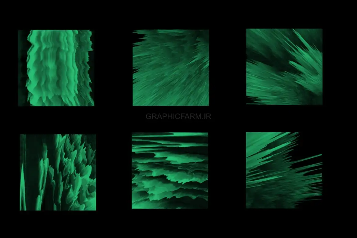 30 Digital Glitch Photoshop Stamp Brushes