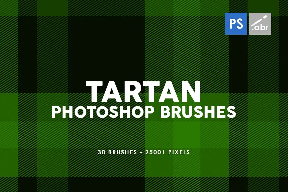 30 Tartan Photoshop Stamp Brushes