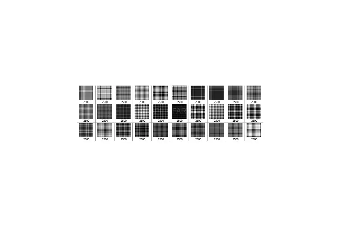 30 Tartan Photoshop Stamp Brushes