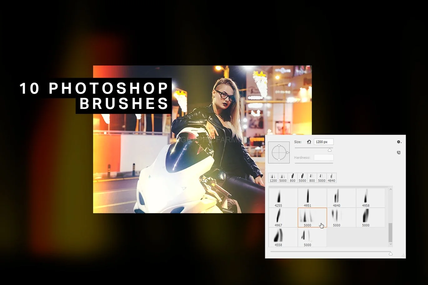 Firey Light Leak Kit - 10 Brushes & 50 Overlays