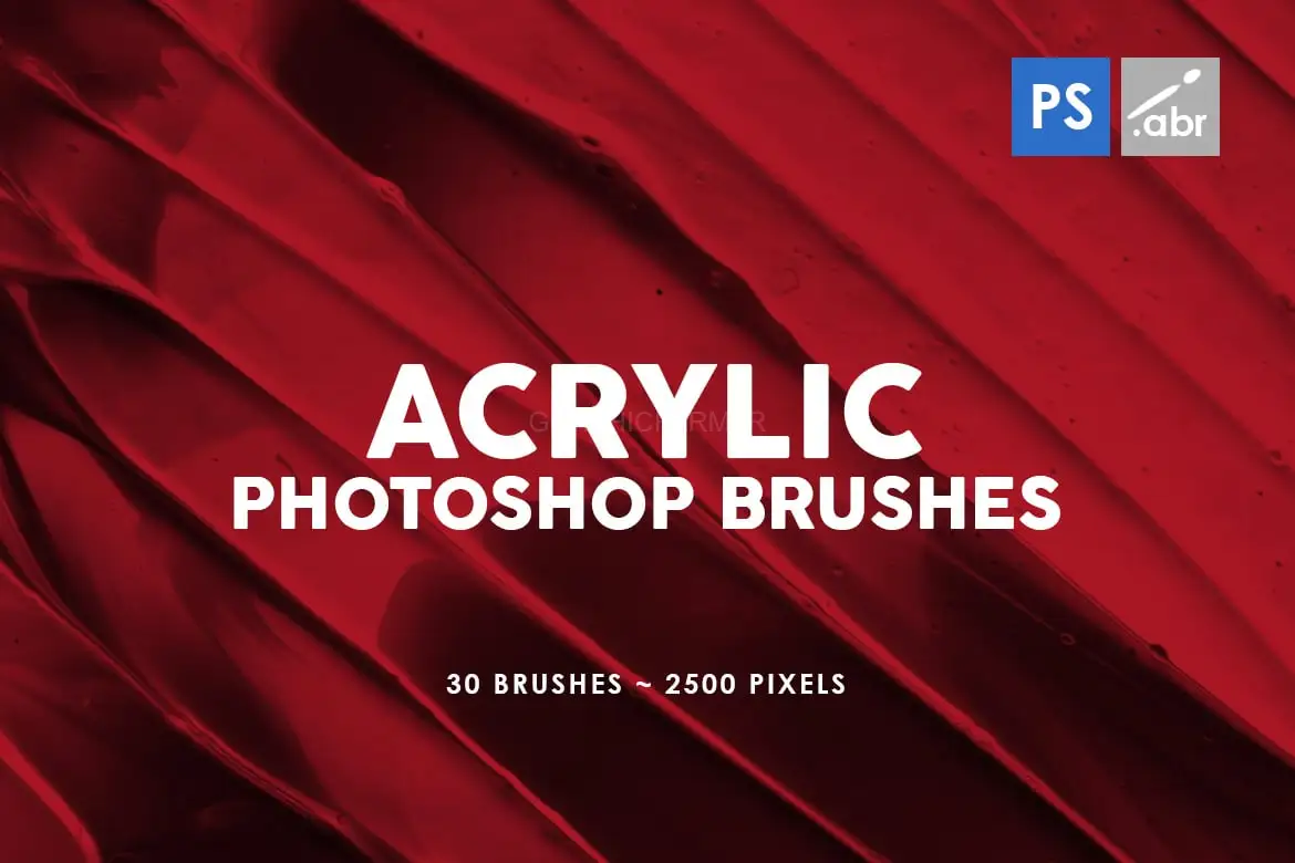 30 Acrylic Photoshop Stamp Brushes Vol. 2