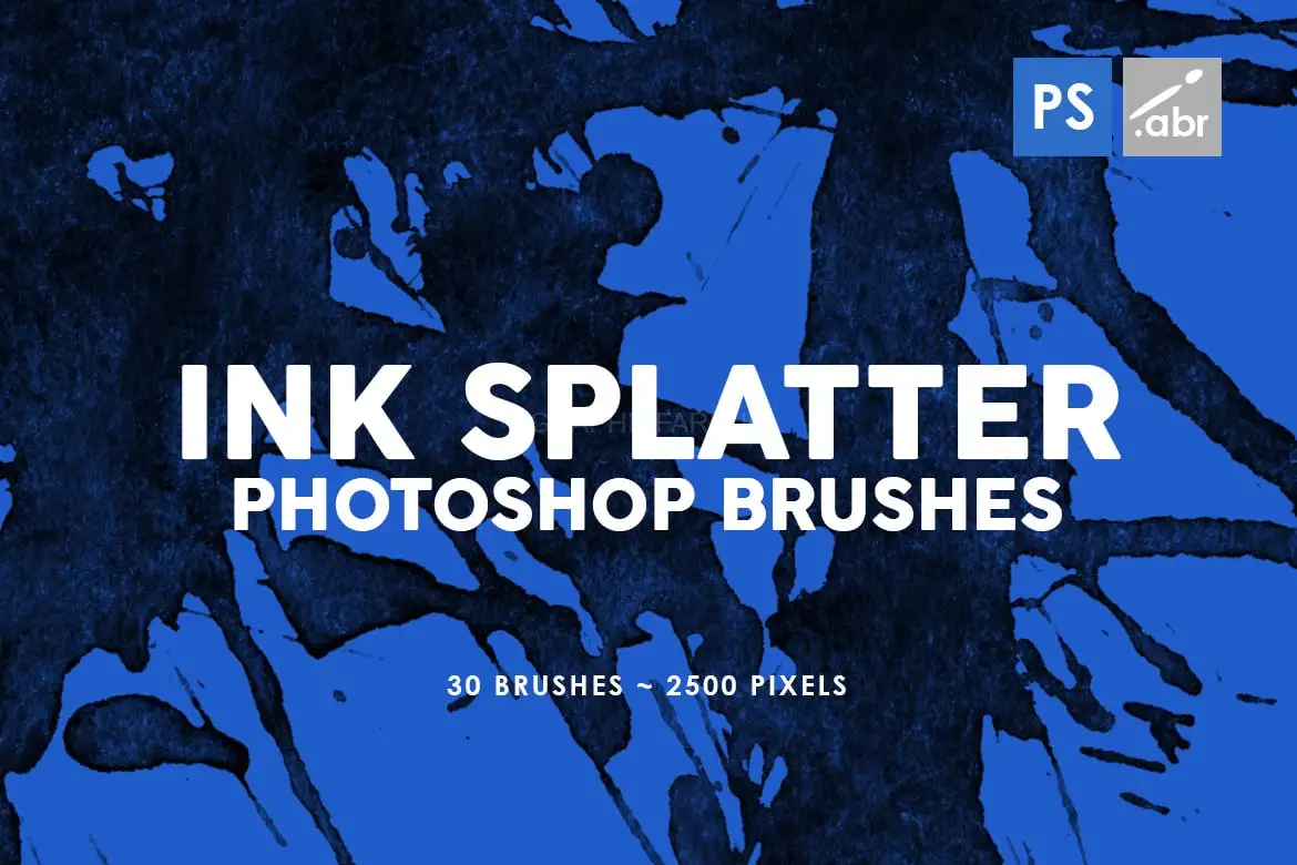 30 Ink Splatter Photoshop Brushes Vol. 2