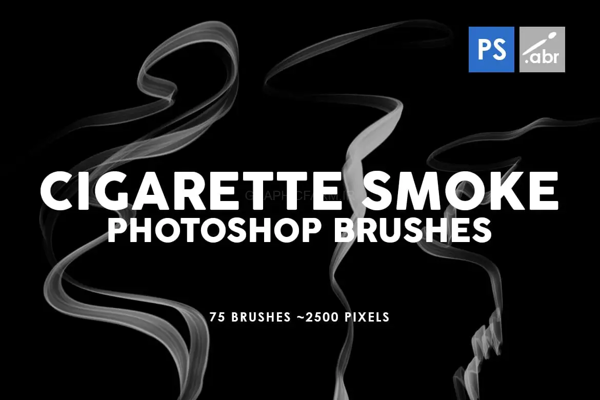 75 Cigarette Smoke Photoshop Stamp Brushes