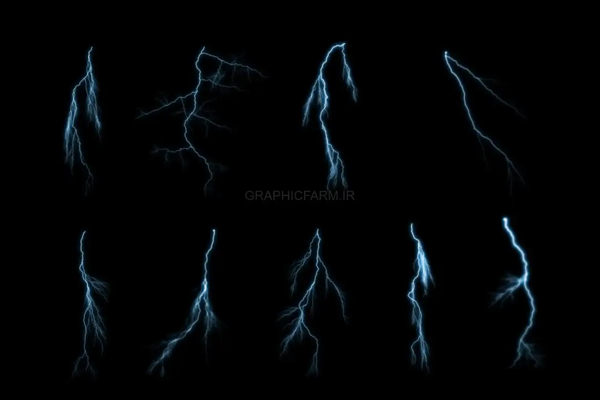 30 Thin Lightning Photoshop Stamp Brushes
