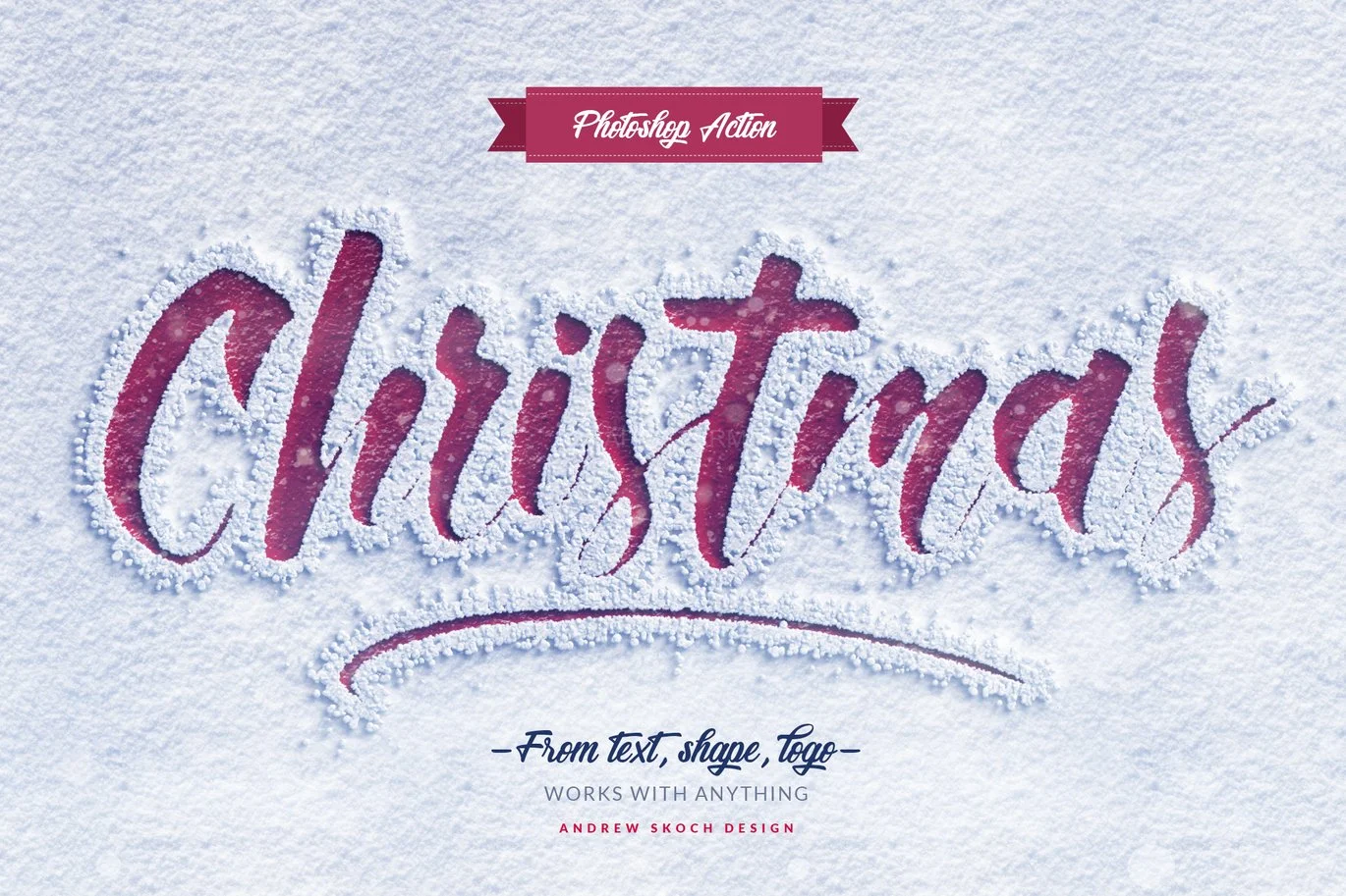 Snow Lettering - Photoshop Action