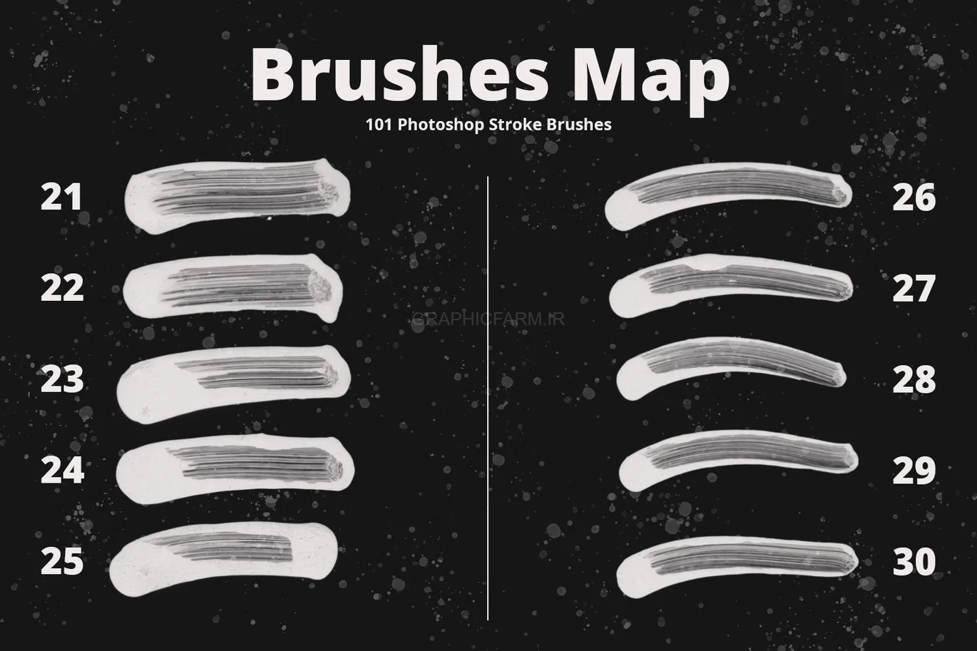 101 Photoshop Paint Stroke Brushes
