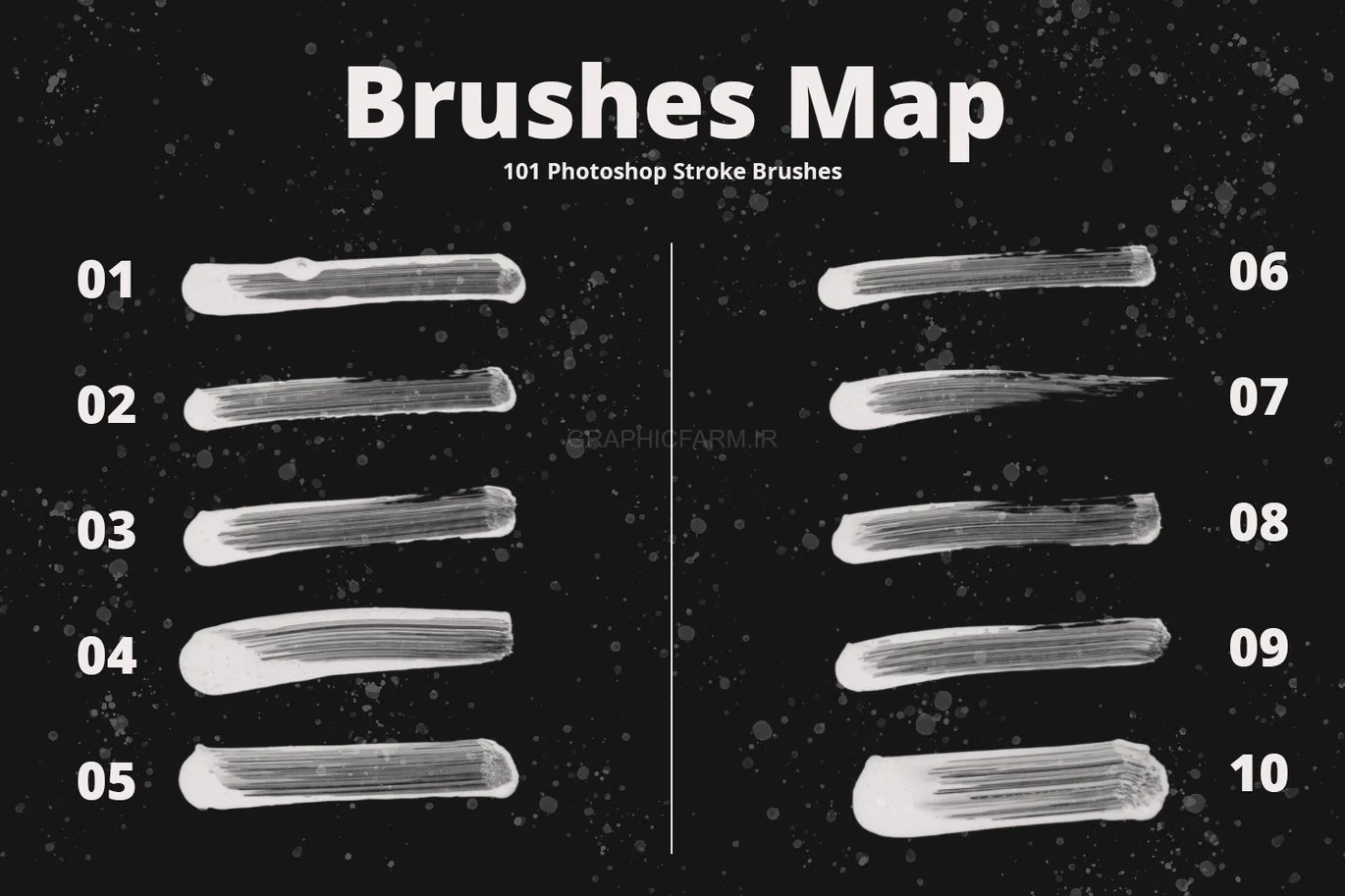 101 Photoshop Paint Stroke Brushes