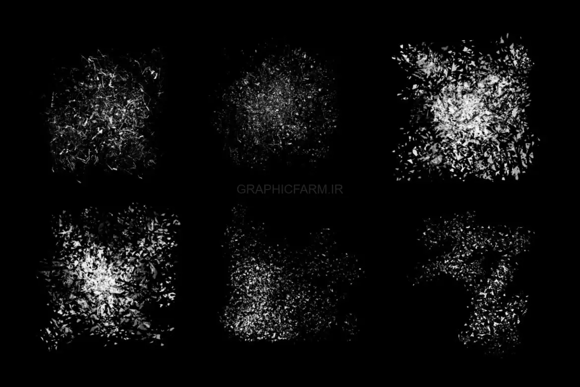 45 Broken Glass Photoshop Stamp Brushes Vol. 2