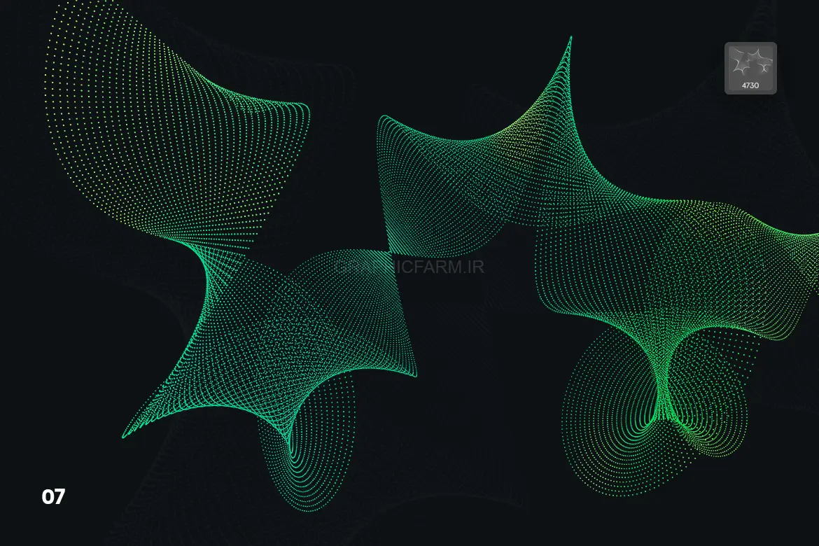 Dotted Wavy Swirls Photoshop Brushes