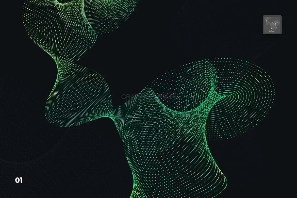 Dotted Wavy Swirls Photoshop Brushes