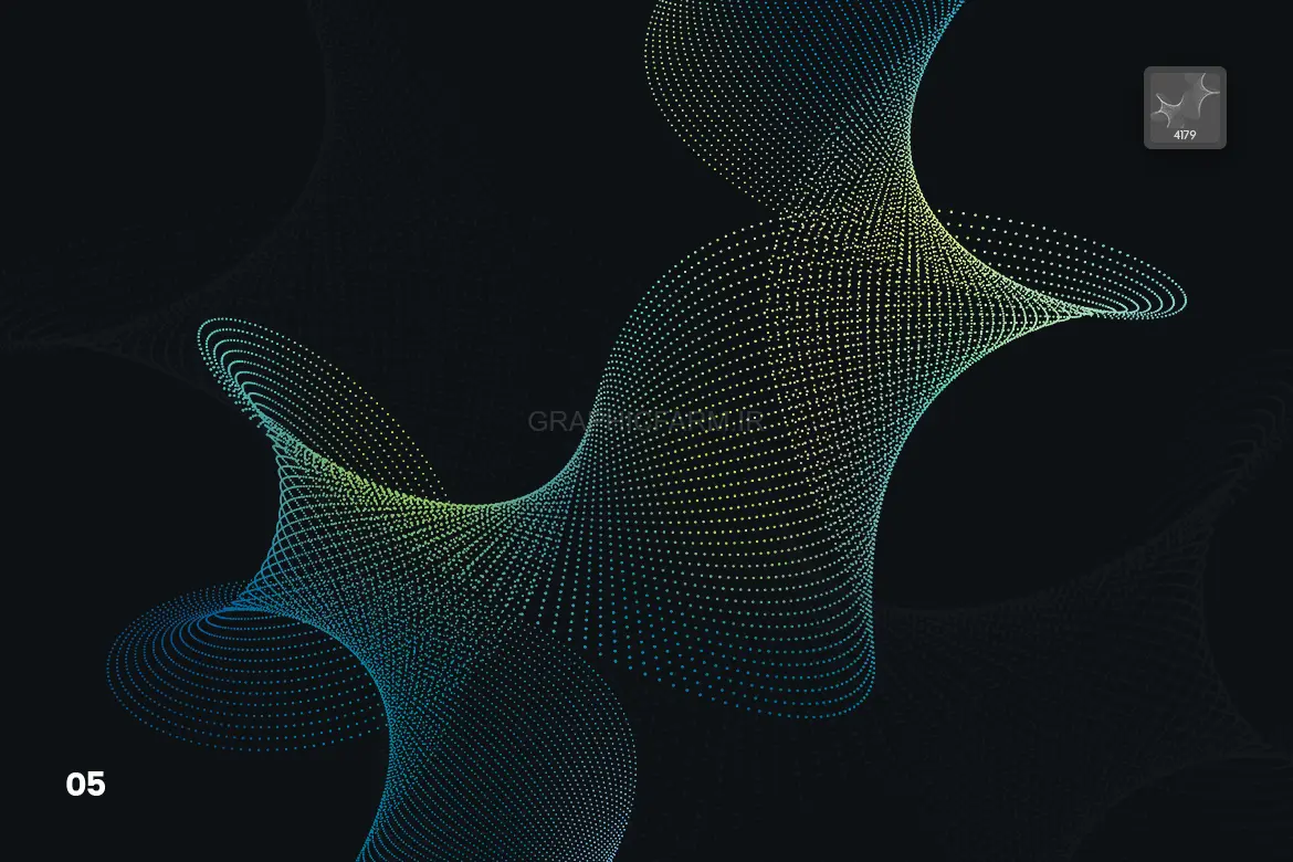 Dotted Wavy Swirls Photoshop Brushes