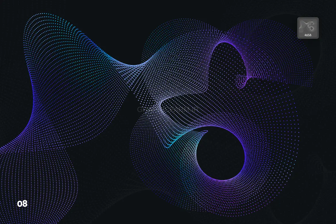 Dotted Wavy Swirls Photoshop Brushes