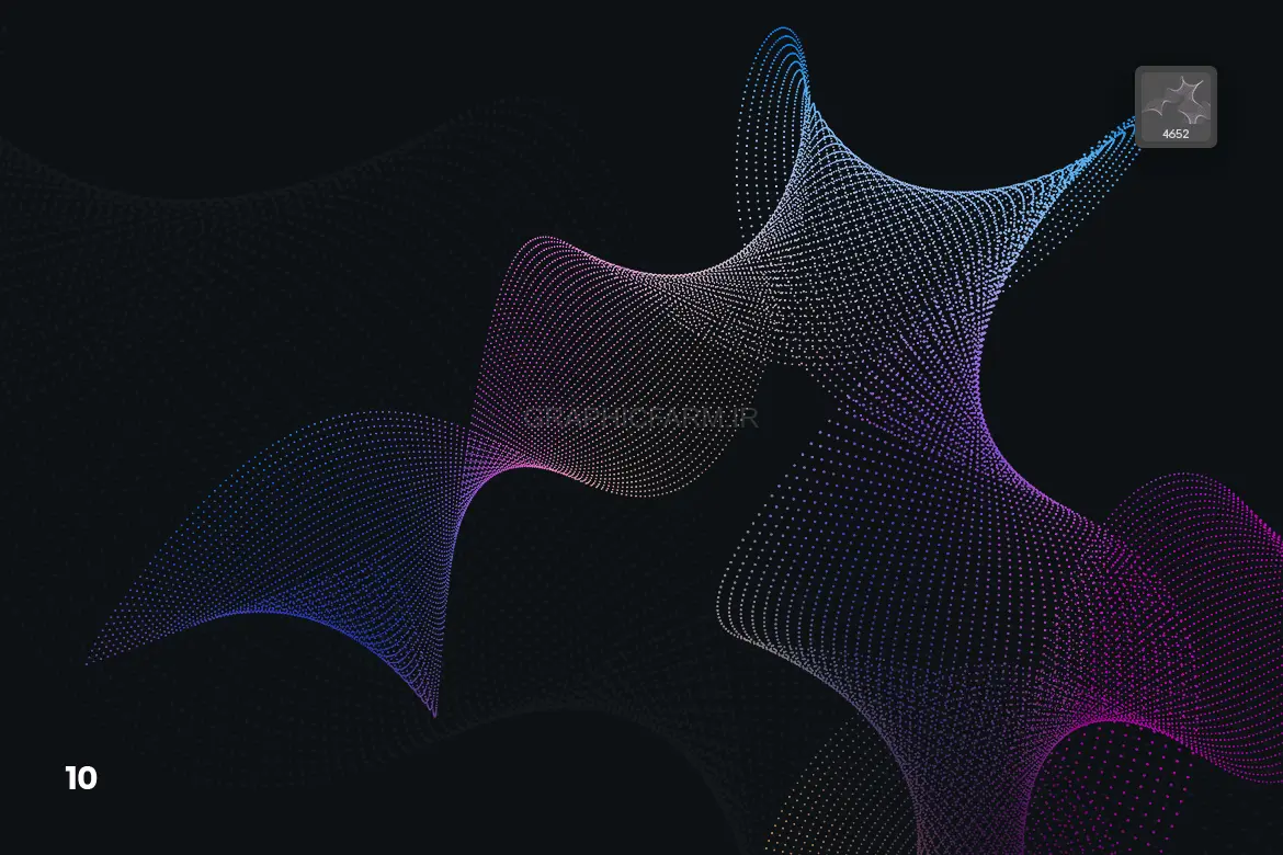 Dotted Wavy Swirls Photoshop Brushes