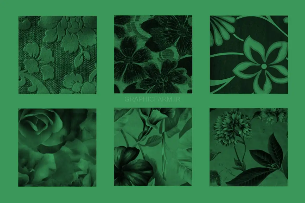 30 Floral Fabric Photoshop Stamp Brushes