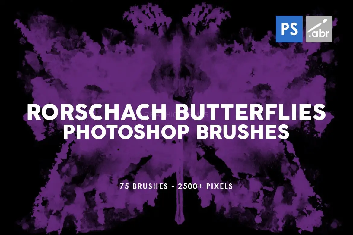 75 Rorschach Butterflies Photoshop Brushes