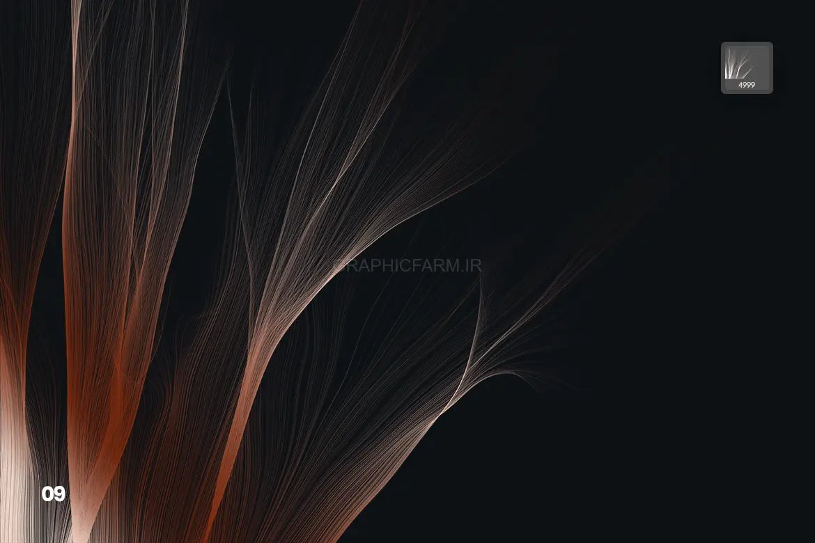 Smooth Hair Flow Photoshop Brushes