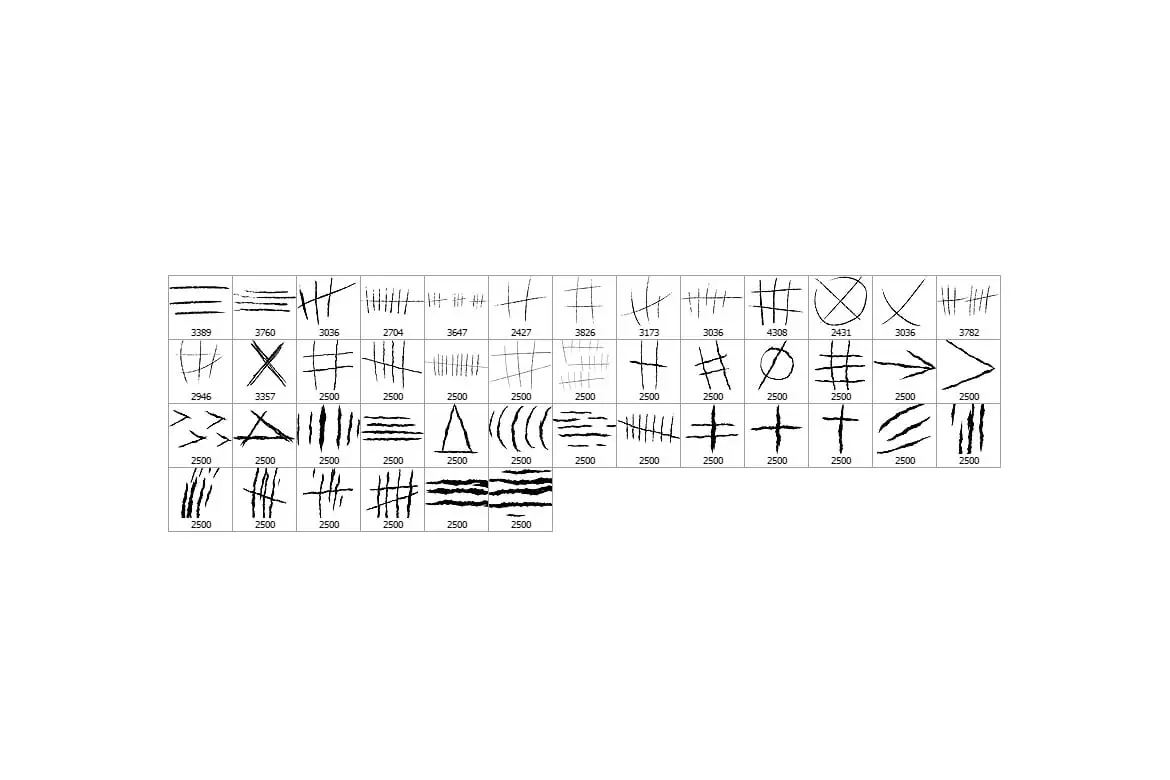 45 Notched Wall Photoshop Stamp Brushes