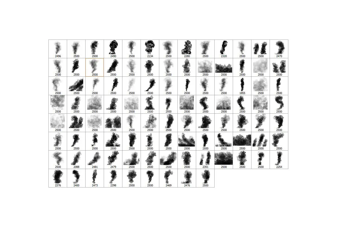 100 Cloudy Smoke Photoshop Stamp Brushes