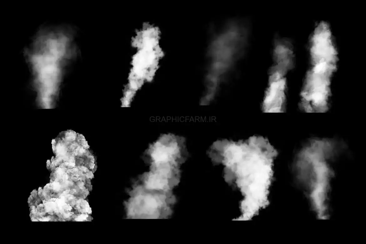 100 Cloudy Smoke Photoshop Stamp Brushes