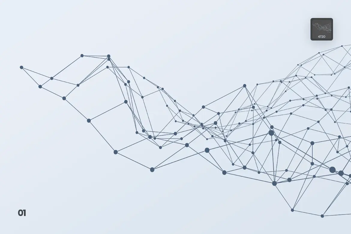 Particles With Connected Lines Photoshop Brushes