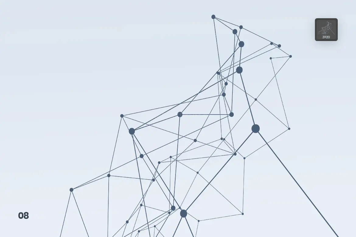 Particles With Connected Lines Photoshop Brushes