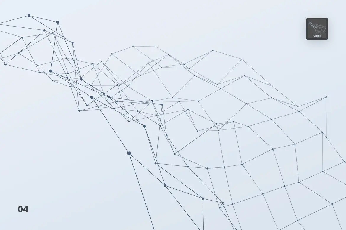 Particles With Connected Lines Photoshop Brushes