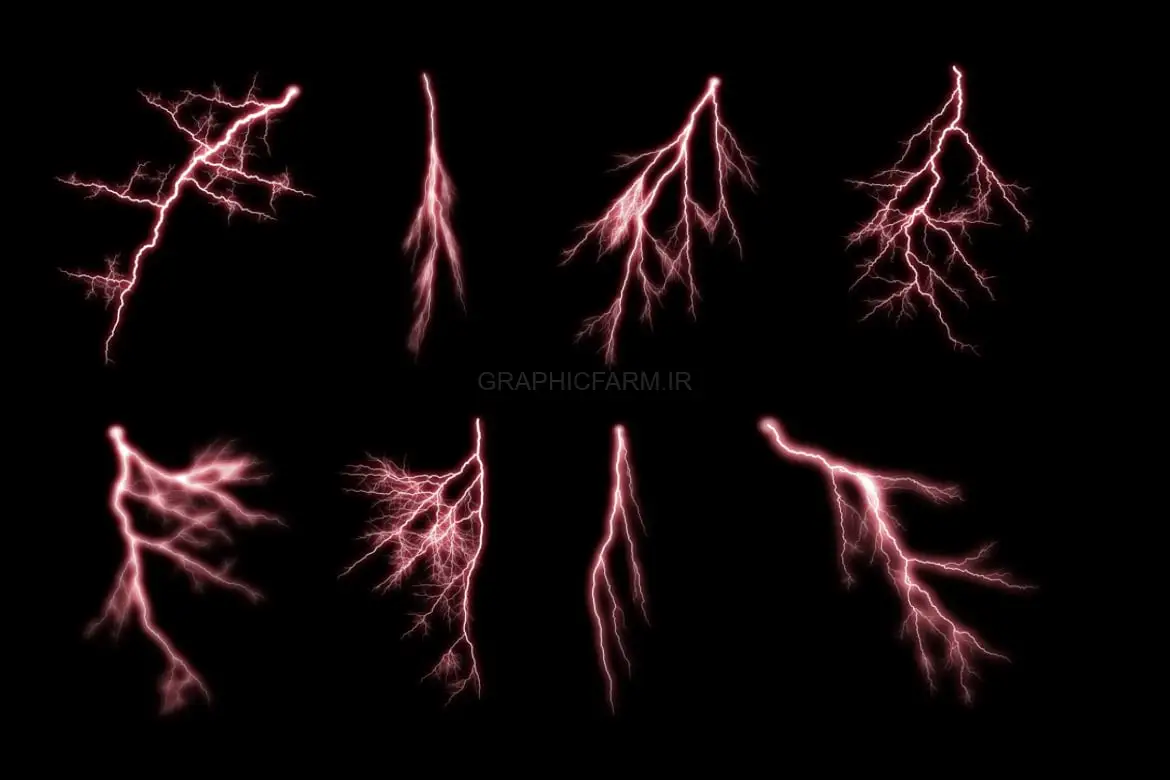 30 Bold Lightning Photoshop Stamp Brushes