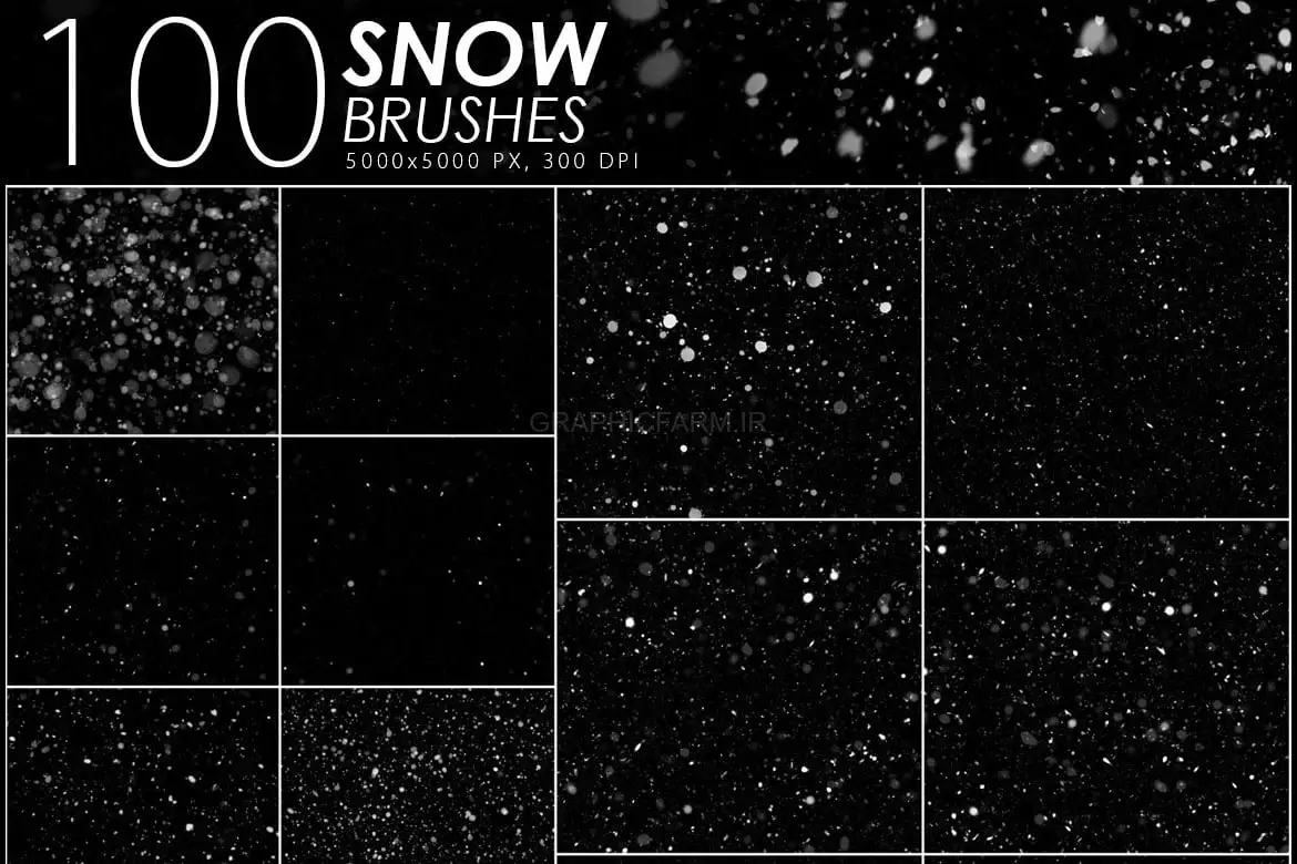 100 Snow Photoshop Brushes