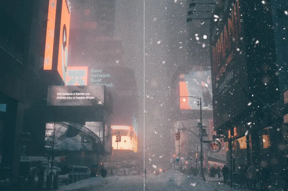 100 Snow Photoshop Brushes