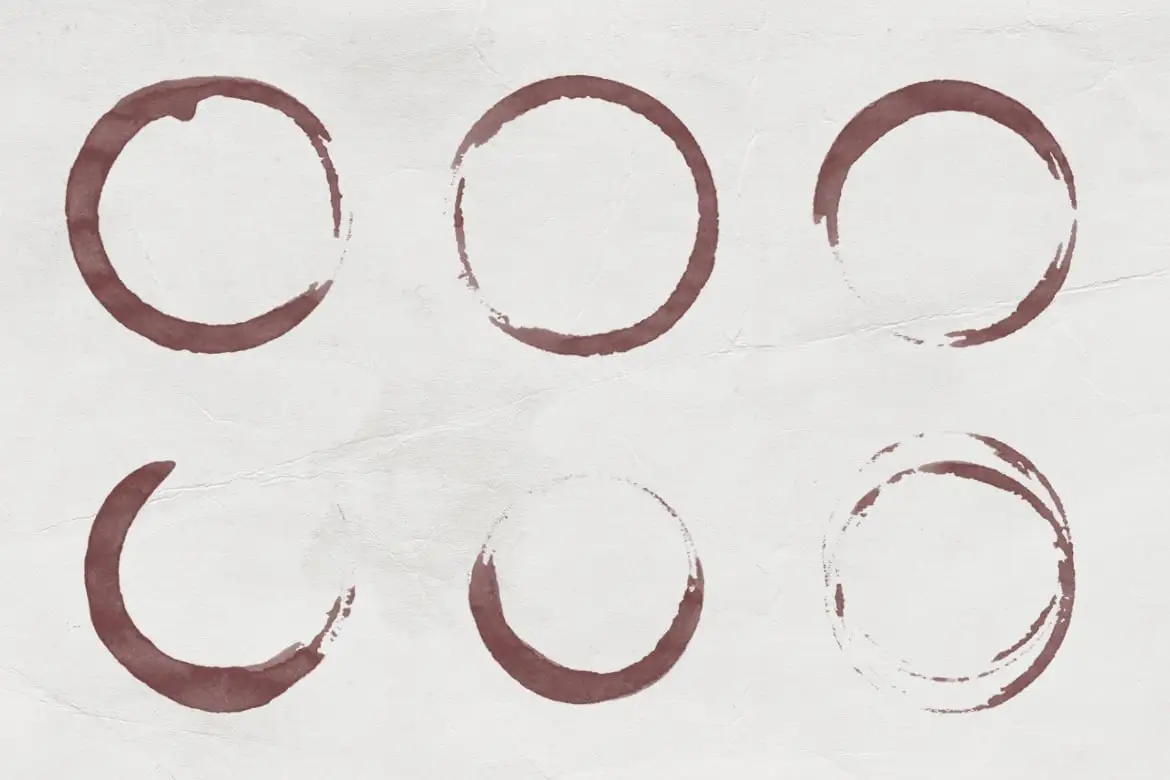 Coffee Stain Photoshop Brushes