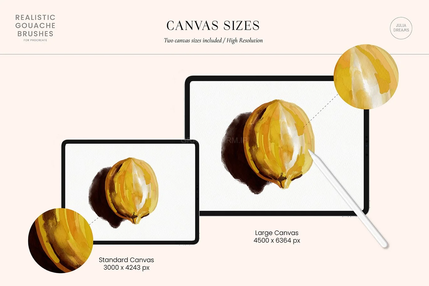 Realistic Gouache Procreate Brushes